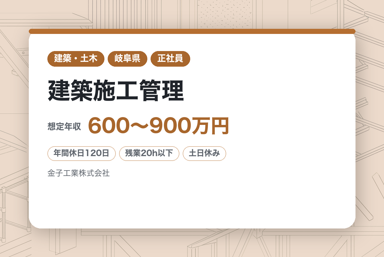 【下呂市・高山市・岐阜市】建築施工管理◇即戦力層・1級建築施工管理技士／幹部候補／年齢不問の実力主義／建設DXトップランナーを目指す企業