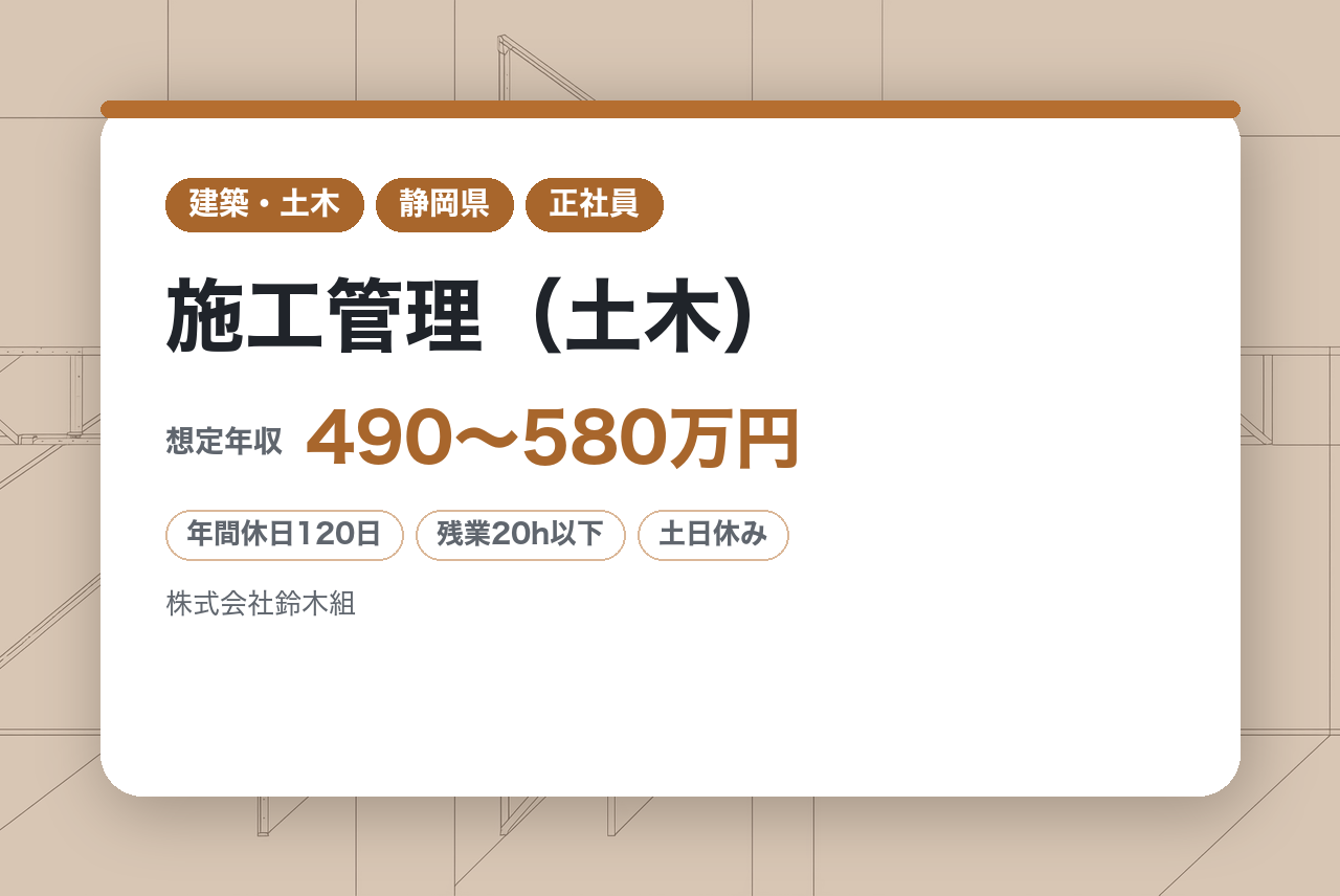 未経験者歓迎　創業130年・未経験から安心して働ける【施工管理（土木）】DX推進×直行直帰OK｜地域インフラを支える老舗建設会社