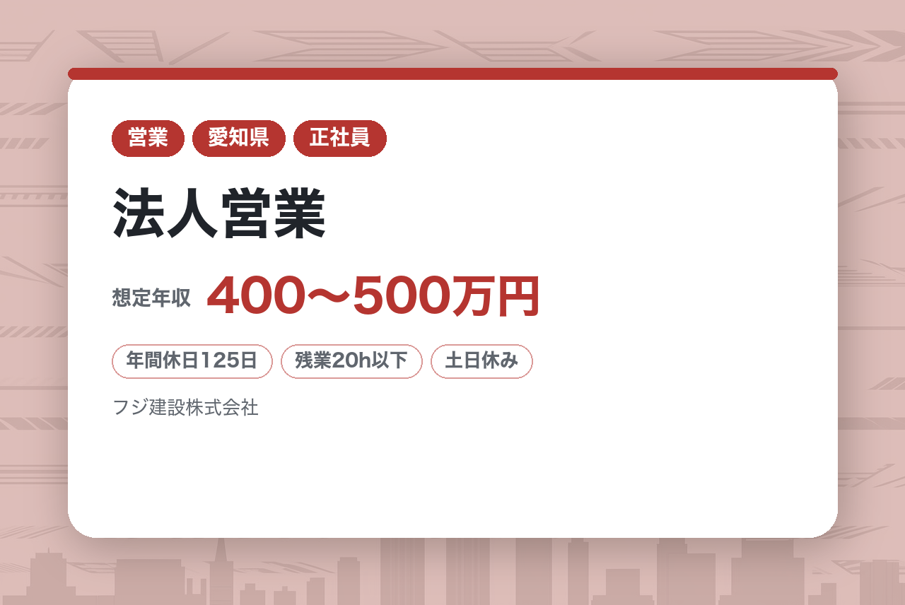 【人物重視】営業未経験・第二新卒歓迎【名古屋・豊田/転勤無】20代活躍中！働きやすさバツグン＆キャリアアップ◇法人営業／年休125日／賞与年3回＋インセンティブ有／年6万以上の福利