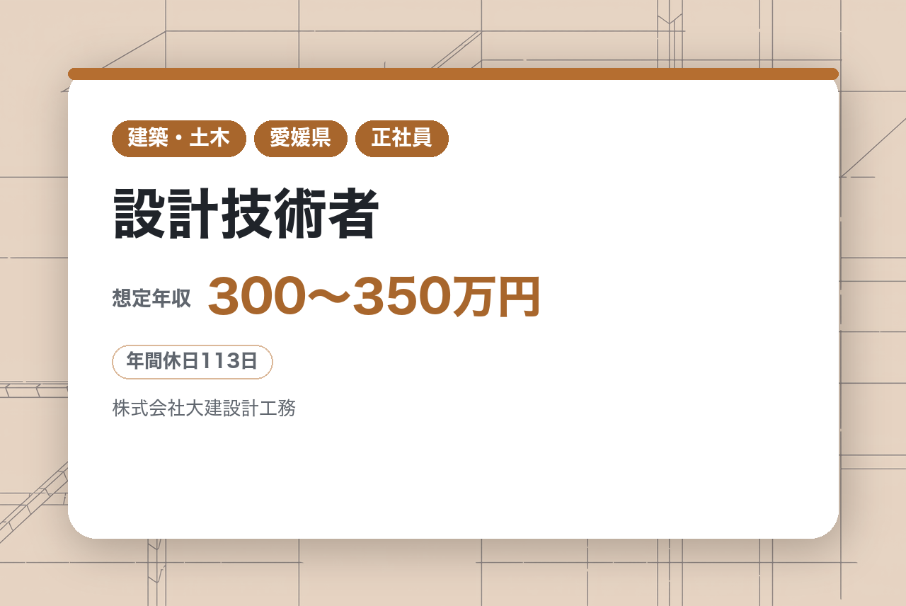 ★完全未経験OK【松山】設計技術者◆創業70年の総合設計事務所◆教育文化施設や医療施設など様々な設計実績
